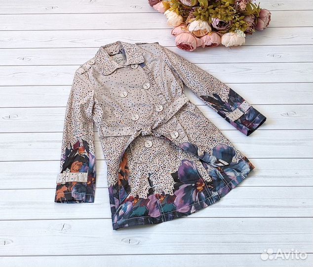 Плащ тренч для девочки 122-146