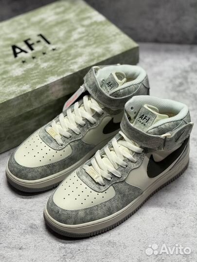 Кроссовки Nike Air Force 1 High зимние (Арт.18078)