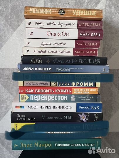 Книги Леви Сафарли Паланик Бах Карнеги Манро Фромм