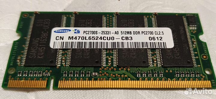 Оперативная память sodimm DDR, DDR2, DDR3