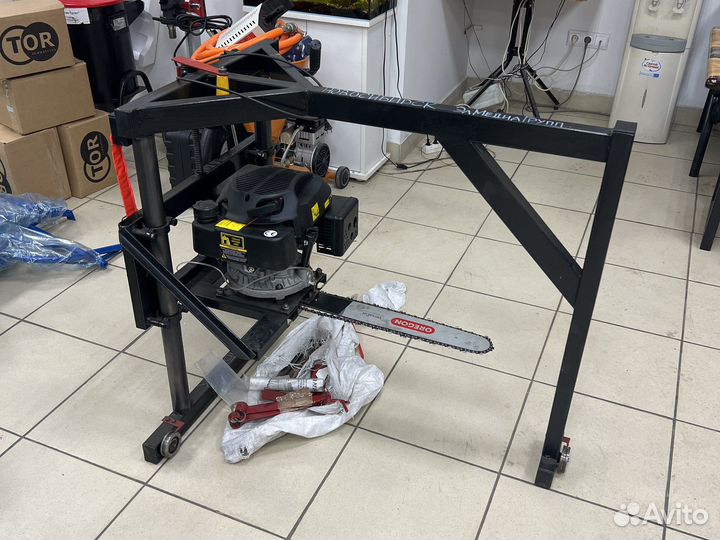 Шинная бензиновая мини Пилорама