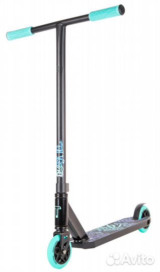 Самокат TechTeam Duker 101 чёрно-бирюзовый 2022