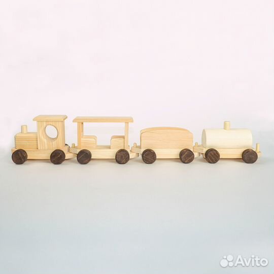Игрушка деревянная Паровозик-Раскраска