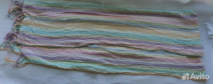 Шарф женский, палантин жатый хлопок