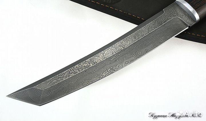 Нож Танто большой дамаск дольной венге