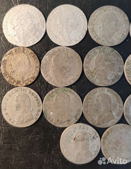 Старинные монеты, серебро, Пруссия, 18-19 век