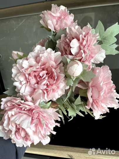 Искусственные цветы пионы около 40см