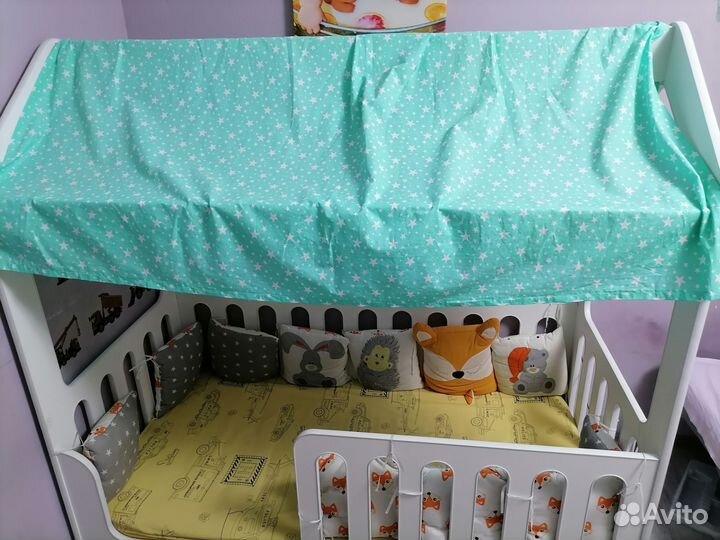 Детская кровать домик с матрасом