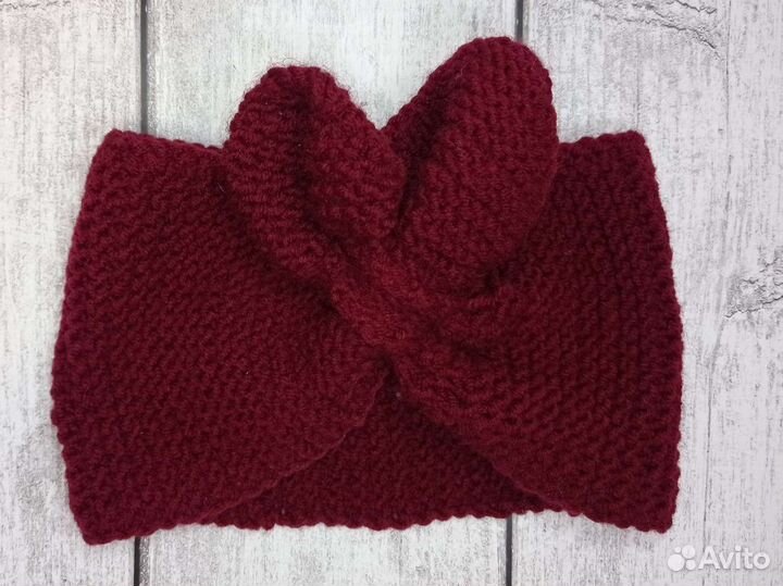 Повязка на голову вязаная
