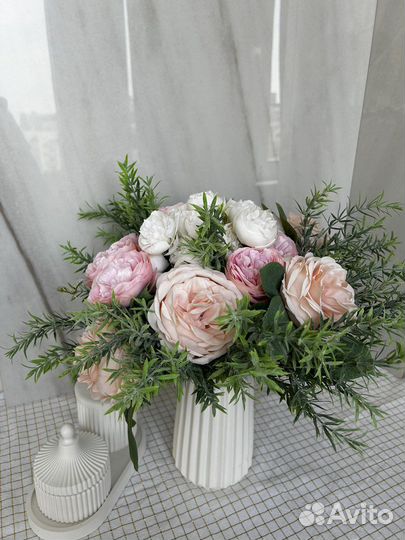 Букет, искусственные цветы, зелень