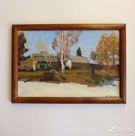 Картина маслом в раме пейзаж