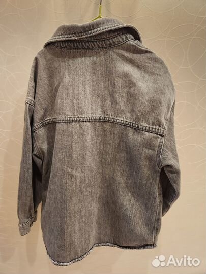 Джинсовая рубашка Zara, размер 9, 134 см