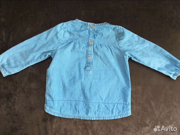 Джинсовая кофта next на девочку 12-18 мес