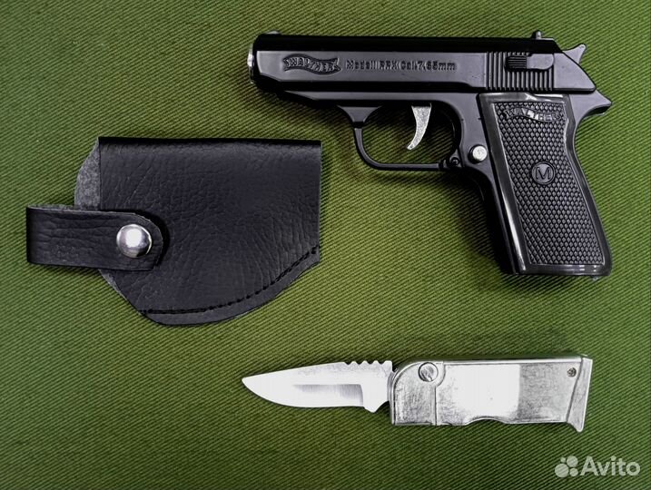 Зажигалка пистолет Черная