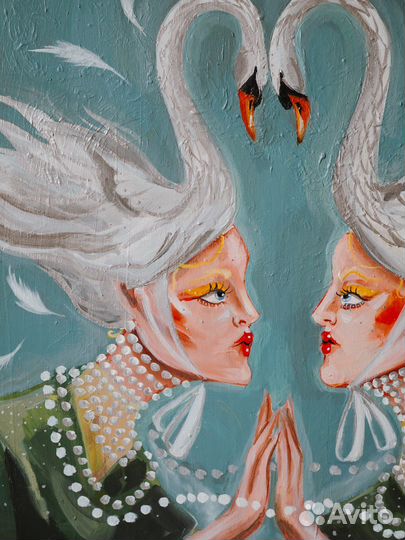 Картина в интерьер «Лебединая» 50*70 (холст)