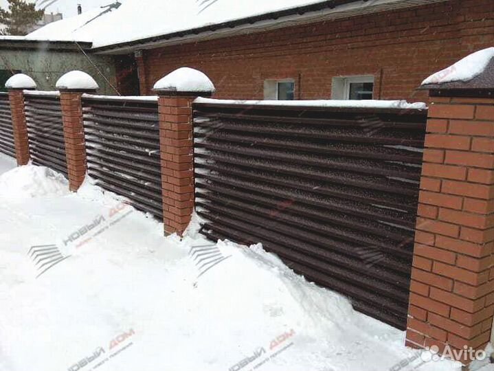 Забор жалюзи горизонтальный