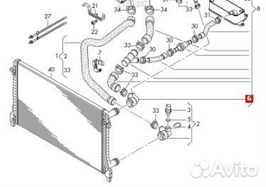 Фланец системы охлаждения Октавия А7 и другие VAG