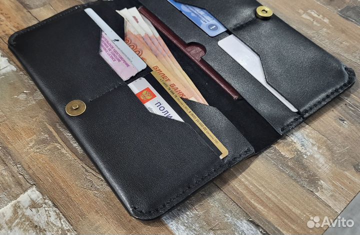 Мужской кошелек натуральная кожа ручной работы