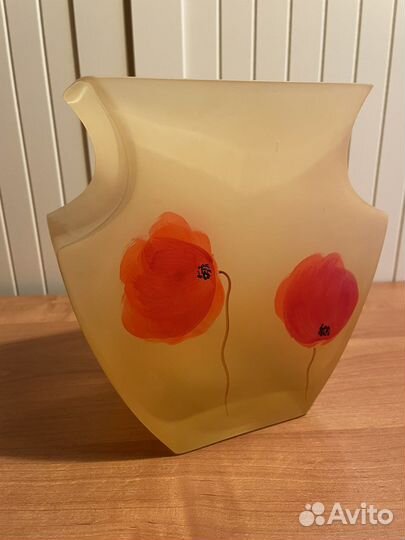 Ваза стекло маки и в китайском стиле