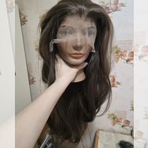 Парик длинный на сетке лейсфронт полусистема