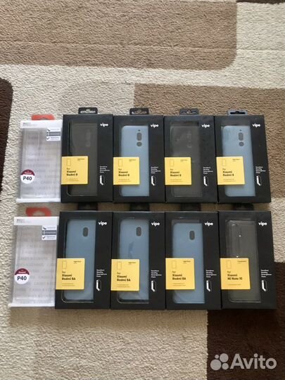 Чехлы, защитные стекла и пленки новые в упаковке