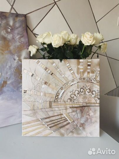 Картина абстракция акрилом на холсте 