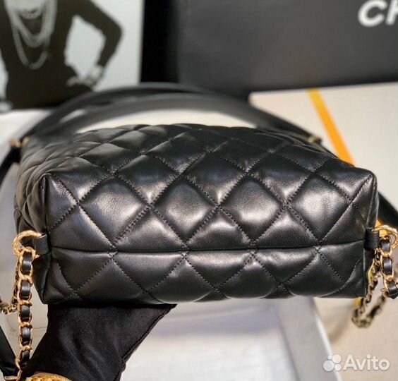 Сумка женская Chanel Lambskin Quilted Hobo black