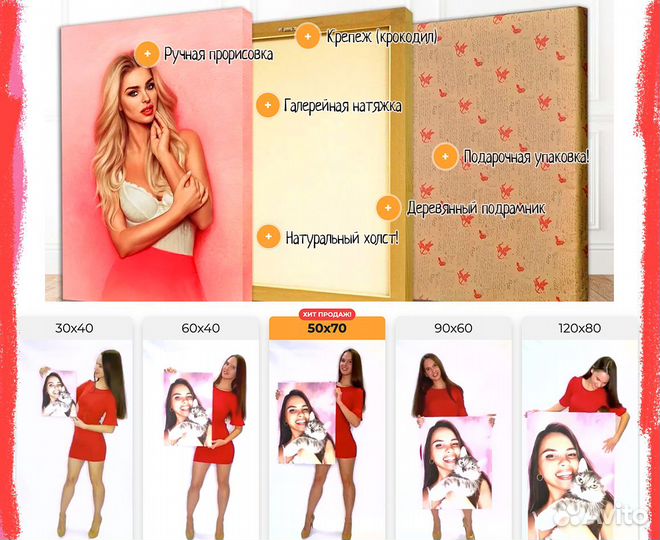 Портрет на холсте по фото