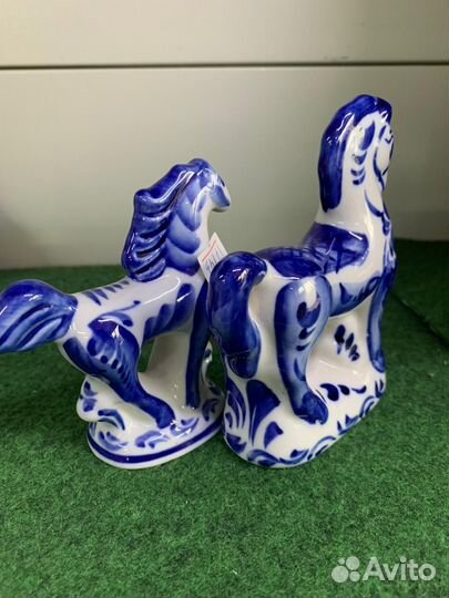 Ст-ки Гжель Лошади 2шт\Артикул
