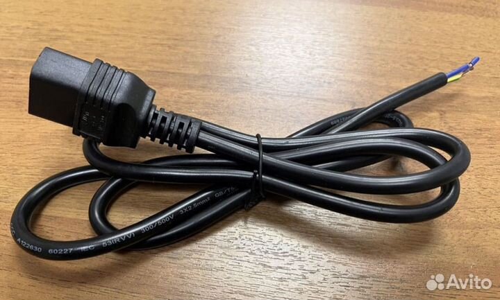 Кабель сетевой для s19 сечение 1мм, 2мм c13, c19