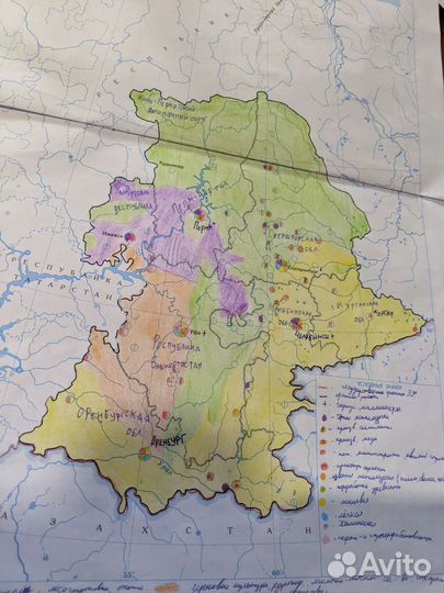 Нанесенные контурные карты 9 класс