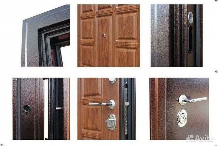 Дверь входная коричневая металлическая Спартак