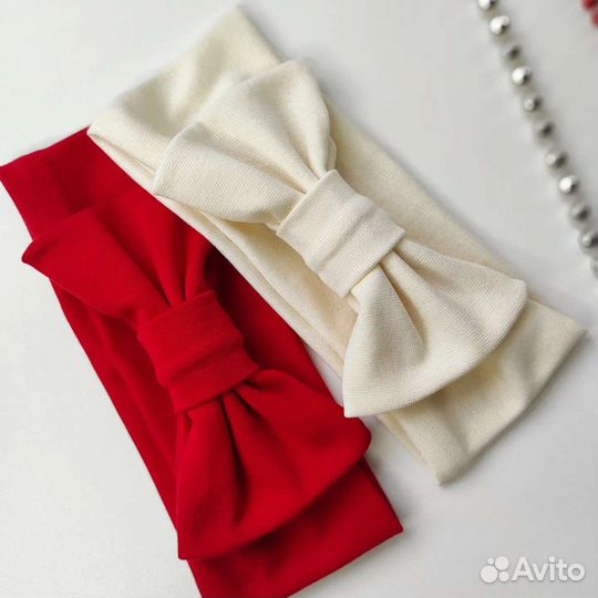 Повязка на голову со съемным бантом