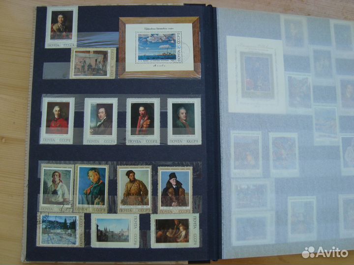 Марки почтовые, Альбом, почта СССР, живопись