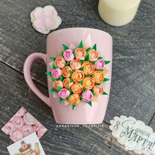 Букет цветов 8 марта Ручная работа