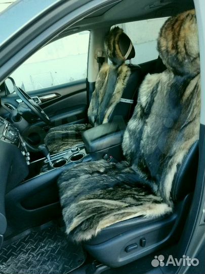 Меховые накидки комплект на сиденья из волка
