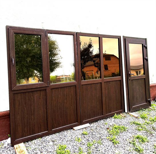 Витражные окна пластиковые пвх 60тыс 1. 95 на 3.65