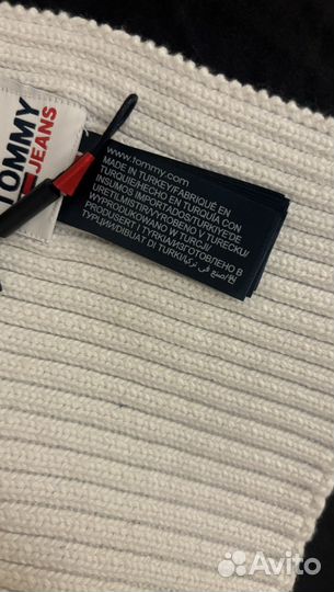 Tommy hilfiger шарф белый хлопок