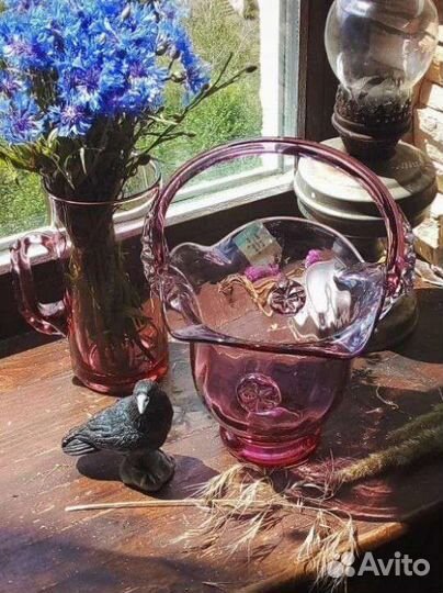 Двуслойное рубиновое кобальтовое стекло СССР