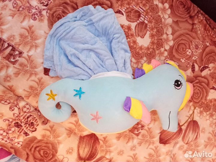 3в1.Мягкая игрушка - подушка, с пледом