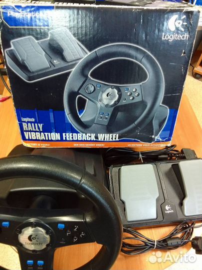 Руль Logitech Rally Vibration Feedback Wheel PS2