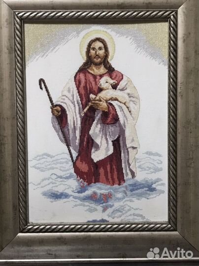 Картина вышитая крестом ручная работа