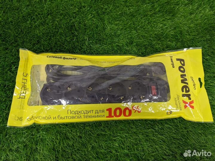 Сетевой фильтр PerfeoPiwerX черный (новый) прм2