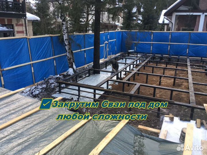 Винтовые сваи с монтажом