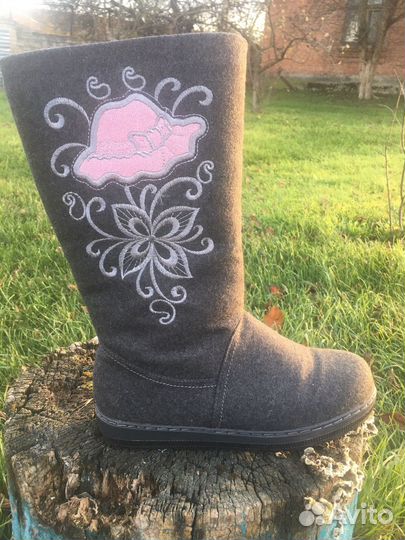 Сапоги валенки с вышивкой