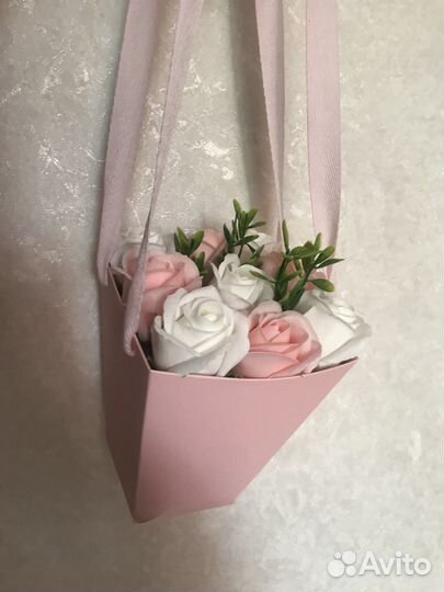 Мыльные розы в коробке