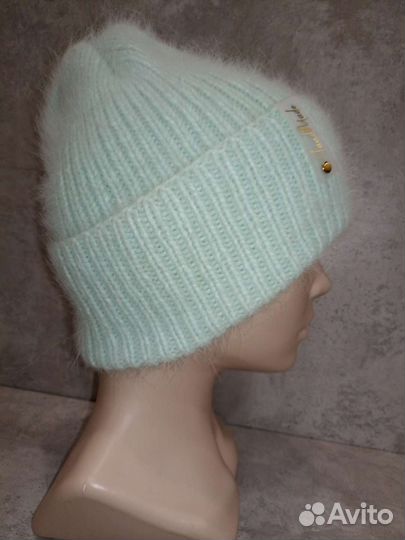 Шапка из ангоры и пуха норки