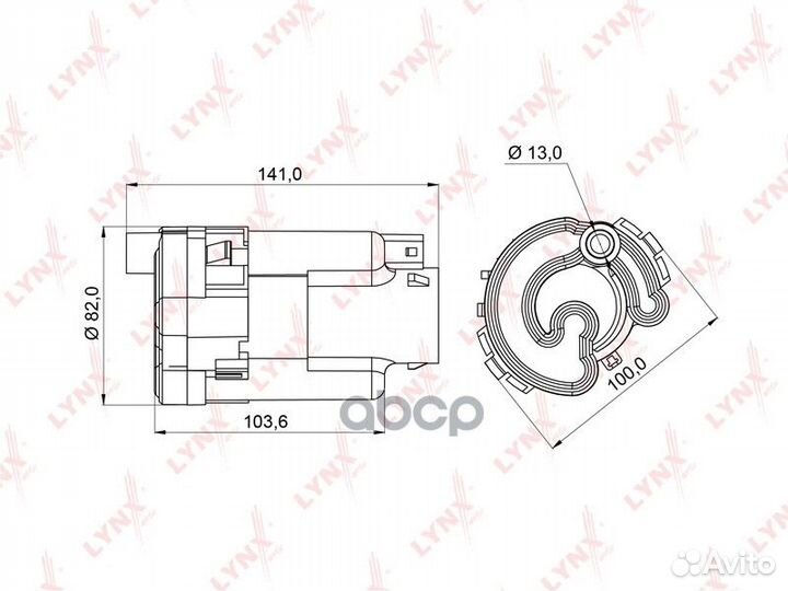 Фильтр топливный LF991M lynxauto