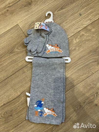 Комплект шапка гарф перчатки