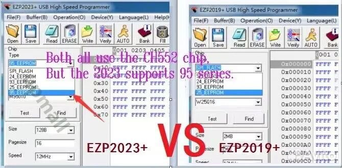 EZP2023 USB SPI Программатор для 24 25 93 95 eepro